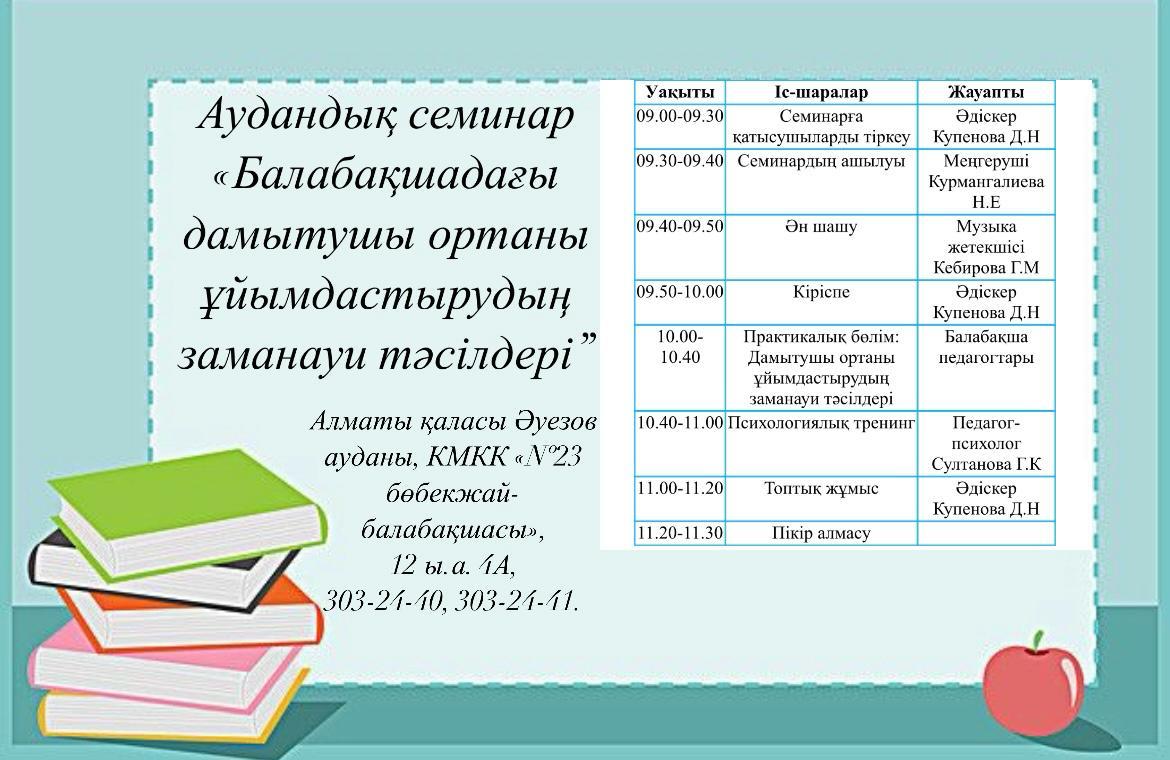Аудандық семинар.Районный семинар